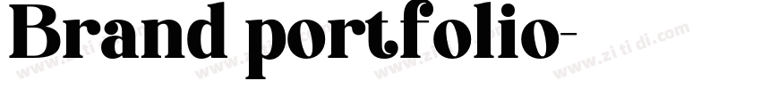 Brand portfolio字体转换